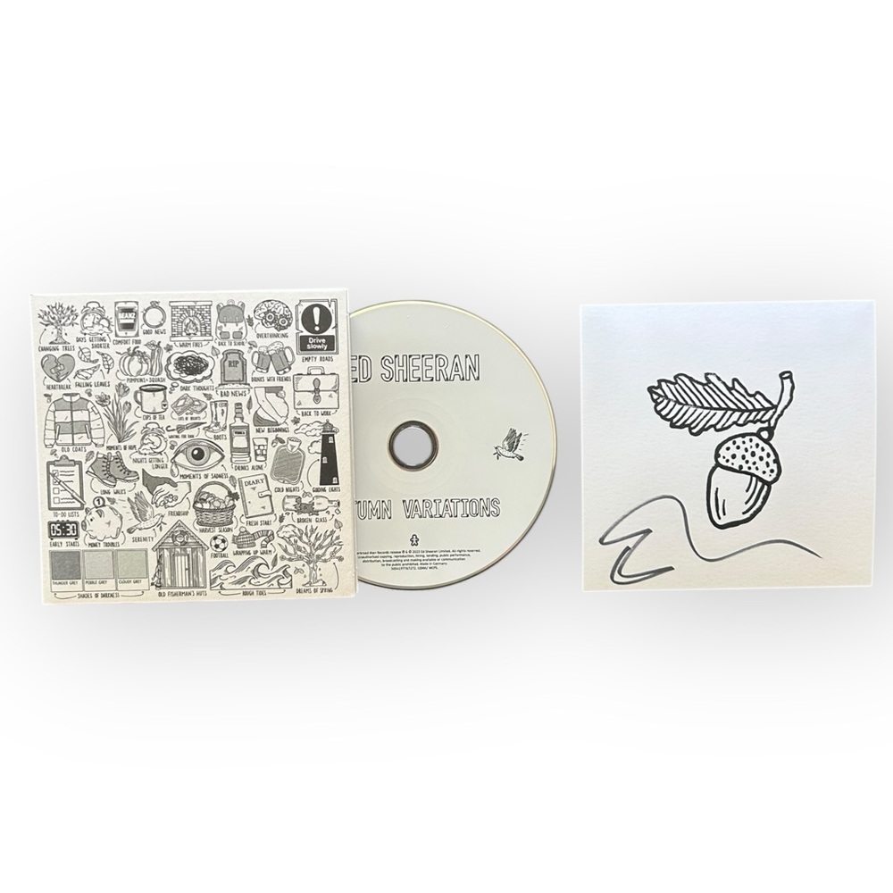 Ed Sheeran CD with Autographed Card Insert – Autumn Variations (Never Played)